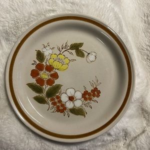 * REPLACEMENT PLATE *  Wood Collection Stoneware-Trellis Blossom